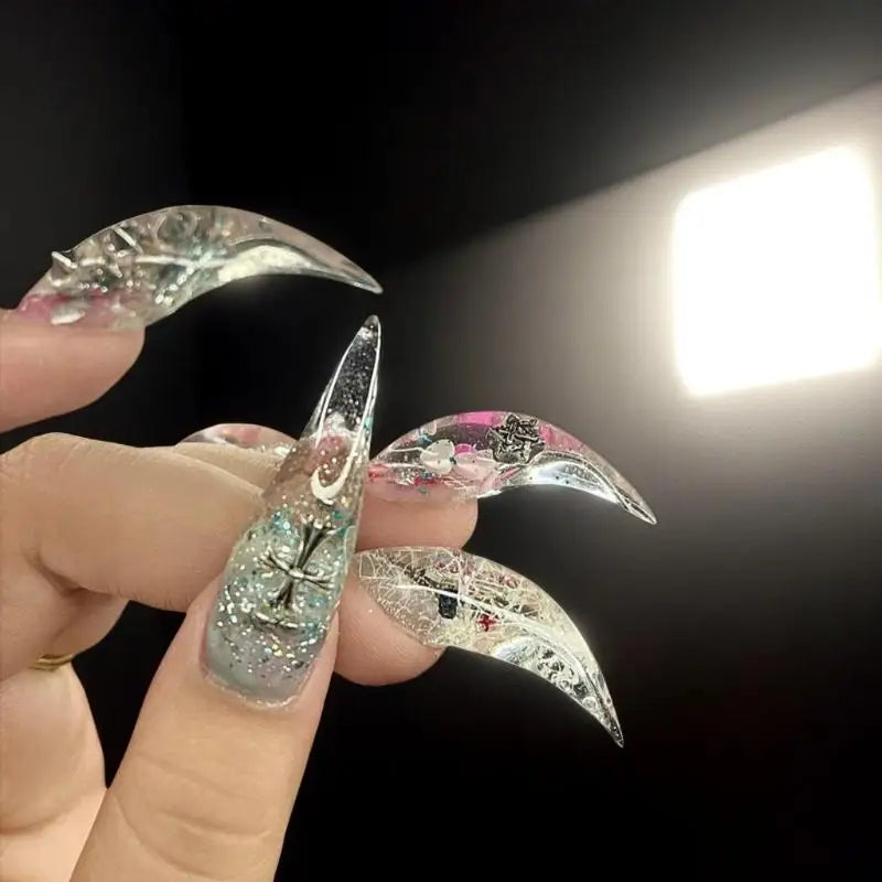 Transparent Silicone Mold Dragon Claw Nail Art Design Short Long Zpaxo