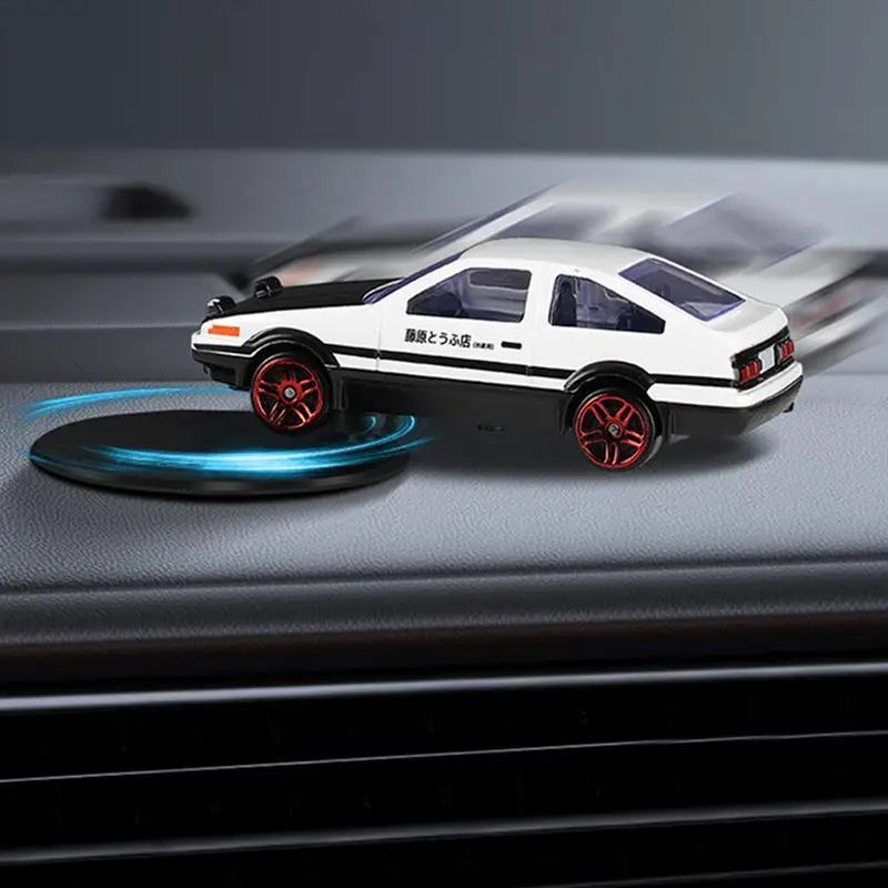 Car Interior Ornaments AE86 Drift Rotating Ornaments Auto Dashboard Turning AE86 Racing Model Decor Classic Center Console Decor Zpaxo