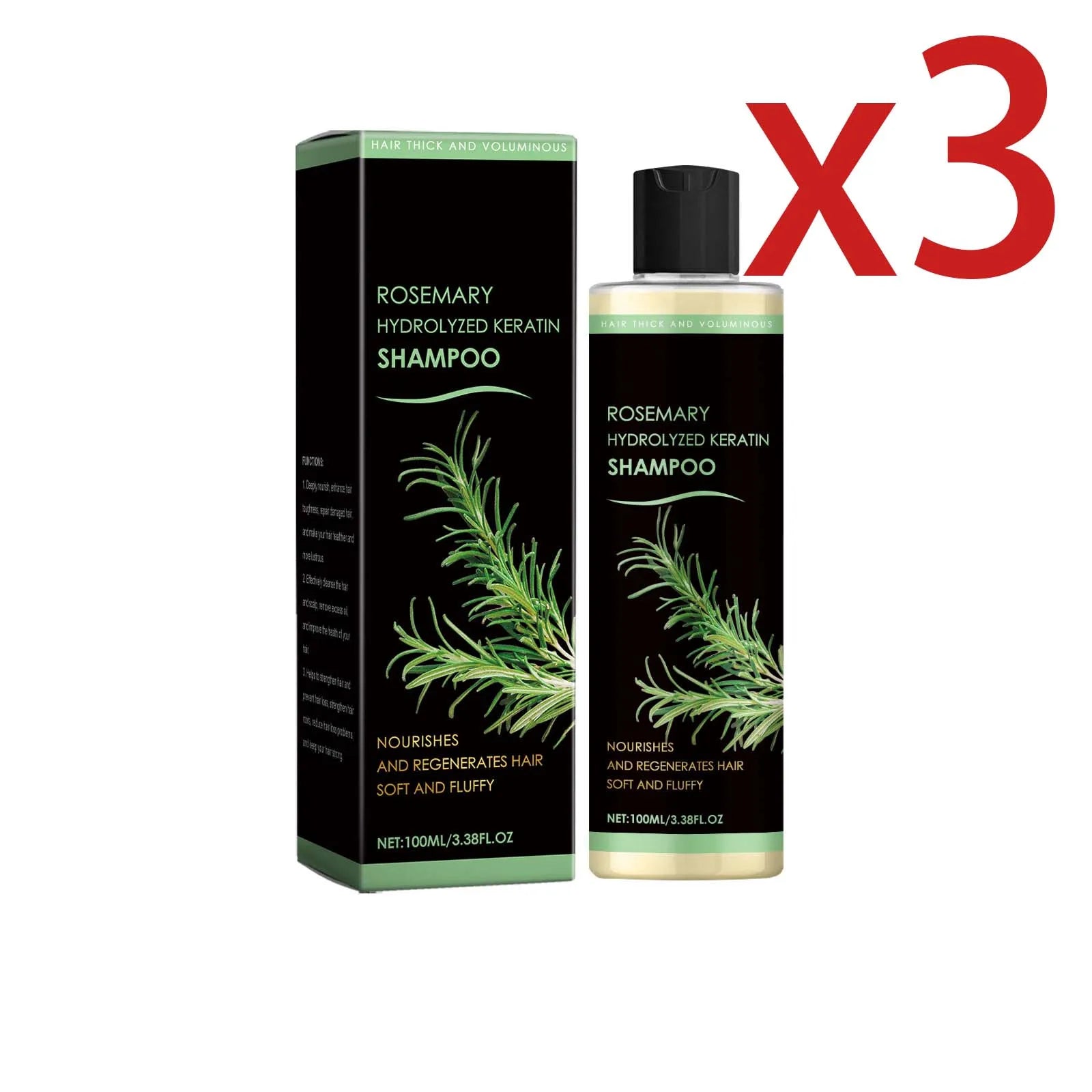 Rosemary Dense Hair Shampoo – Nourishing, Oil-Control & Anti Hair Loss Hair Care Shampoo Zpaxo 3x100ml
