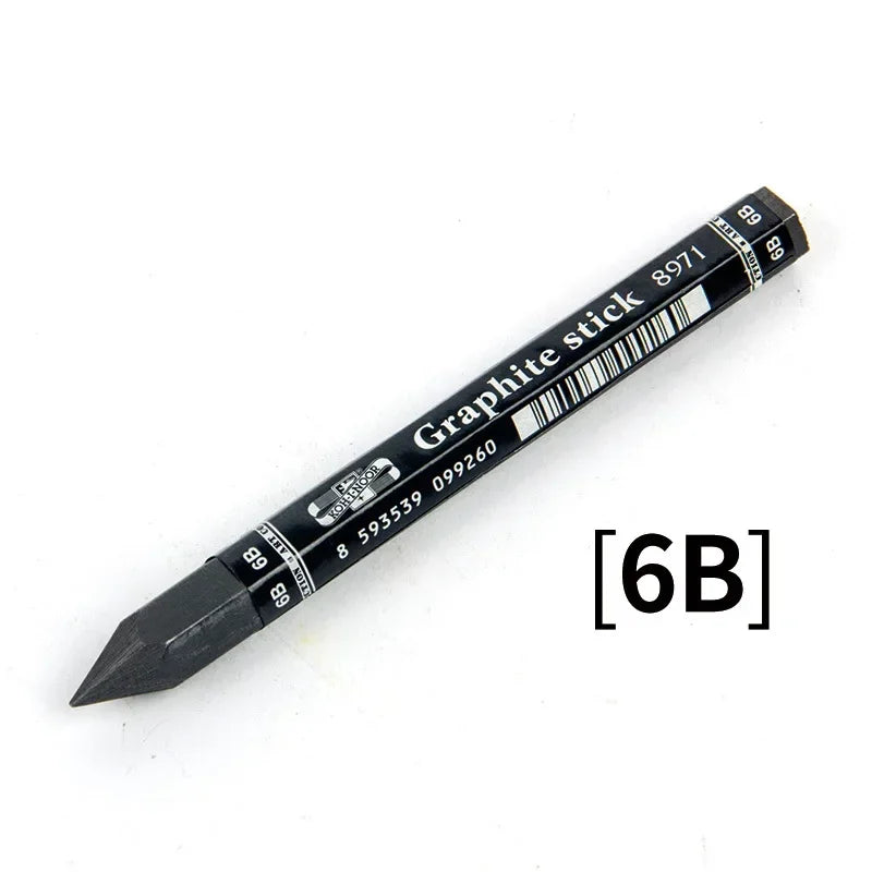 HB/2B/4B/6B Woodless Hexagonal Graphite Stick Pencil Bold Black Charcoal Art Student Sketch Painting Graphite Pen Art Supplies Zpaxo 6B