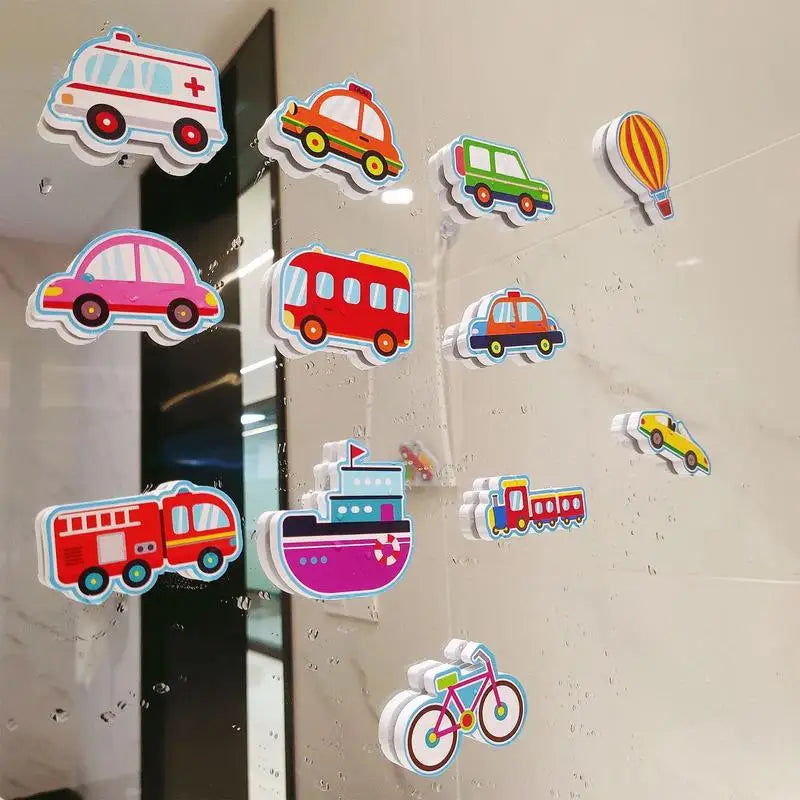 Transportation Vehicle Bath Toys Bathtub Bathroom Kids Water Colorful Zpaxo