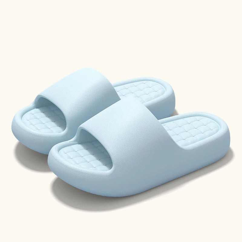 Women's Slippers Cloud Thick-soled Sandals Fashion Soft Bottom Beach Zpaxo blue 38-39