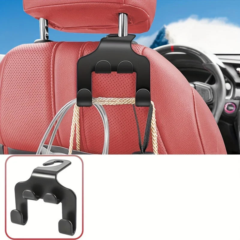 2-Pack Car Seat Headrest Hooks – Universal Hanger Organizer Car Headrest Hook Zpaxo