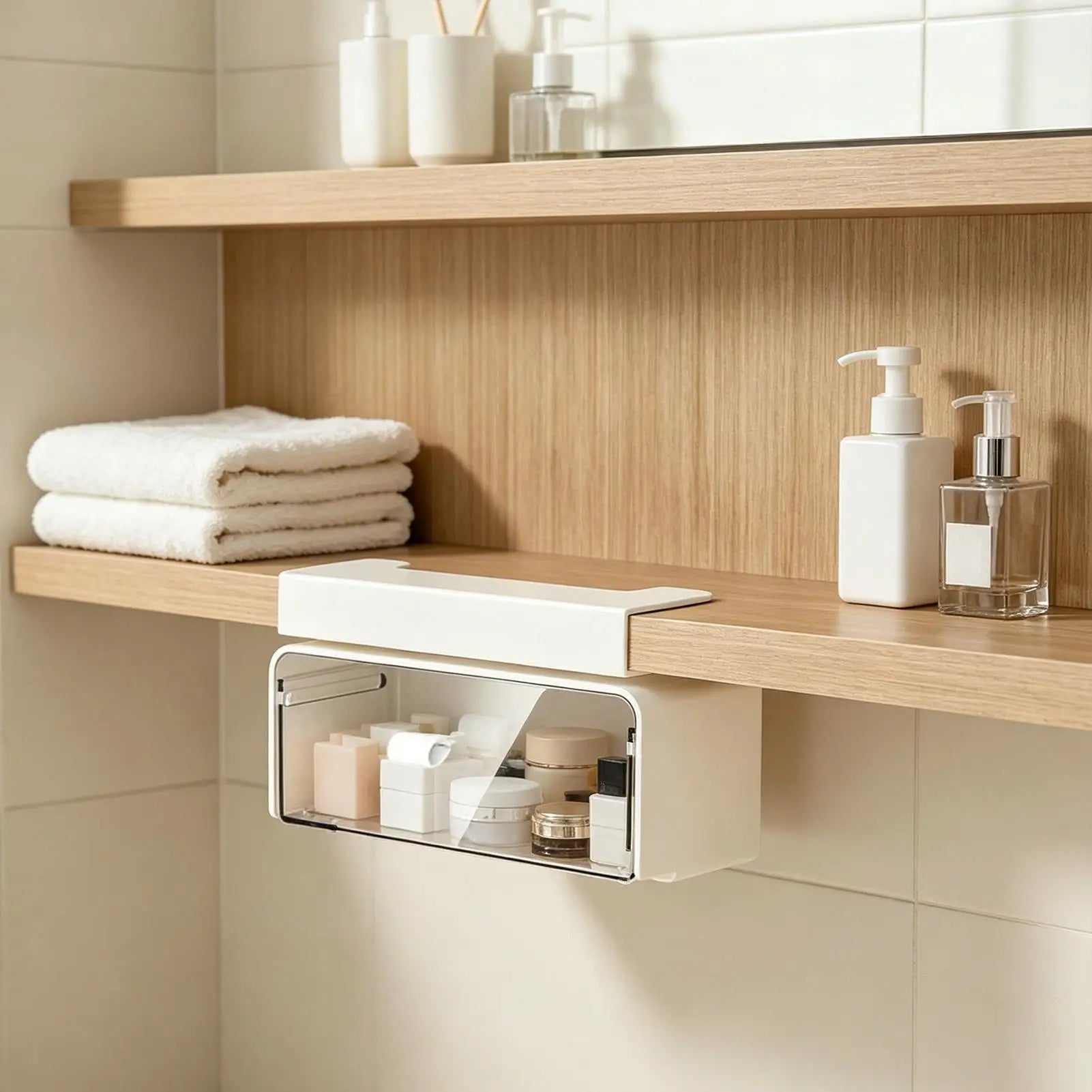Under Cabinet Drawer Anti-moisture Bathroom Storage Organizer