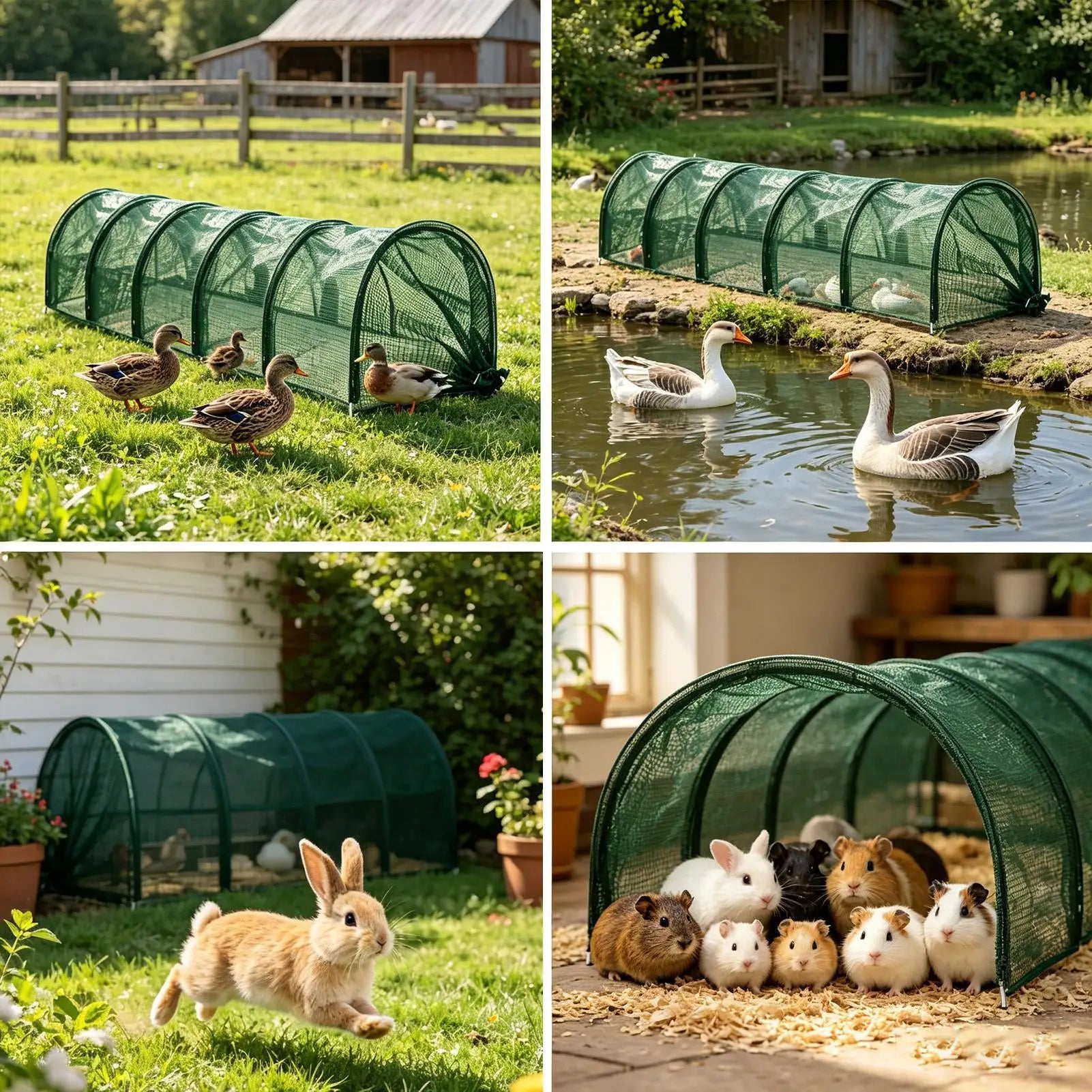 Chicken Tunnel Foldable Long Quick Installation Flexible Yard Outside