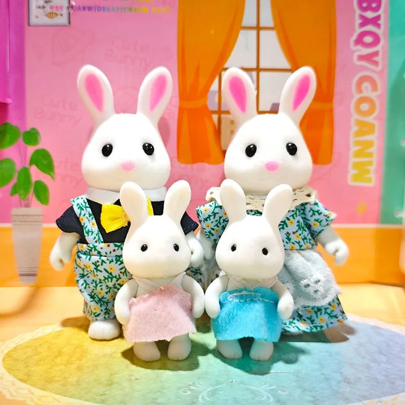 1 12 Simulation Rabbit Easter Bunny Dollhouse Figures Miniature Doll