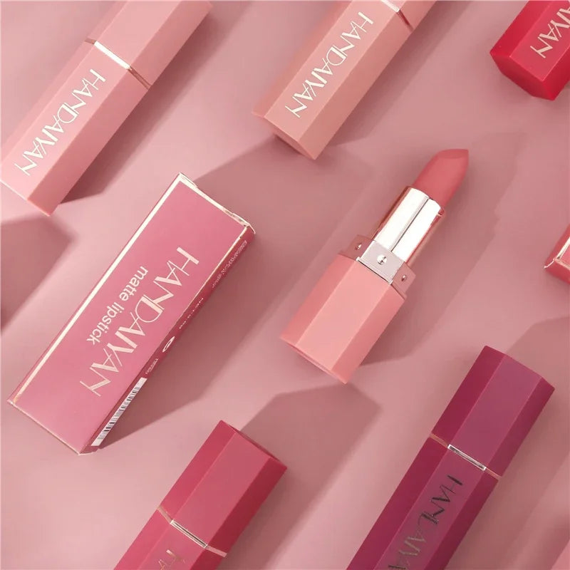 6-Color Matte Lipstick Non-fading Non-stick Cup Long-lasting Velvet