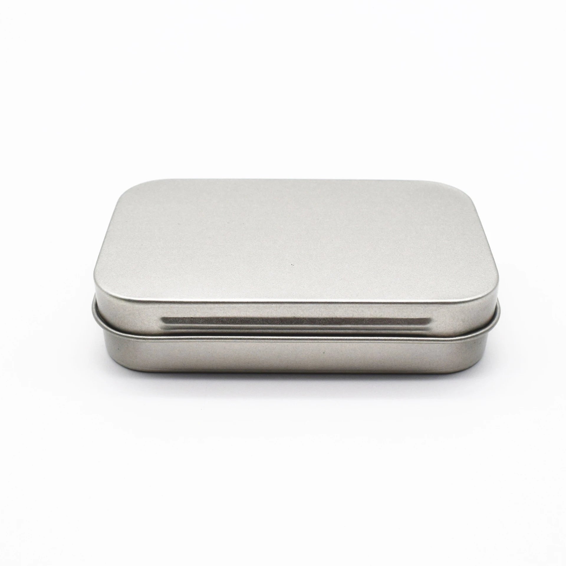 Mini Rectangular Hinged Tin Box – Metal Storage Container Mini Tin Storage Box Zpaxo Silver