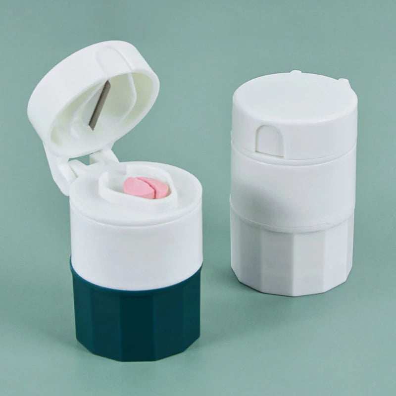 4-in-1 Pill Cutter, Crusher, Splitter & Storage Box