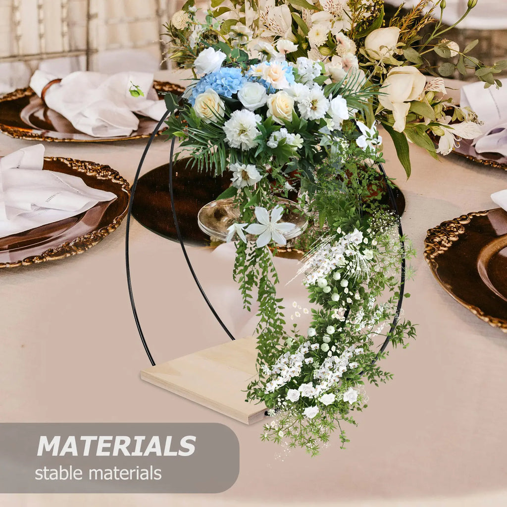 Iron Floral Hoop Stable Smooth Surface DIY Wedding Centerpiece Wreath
