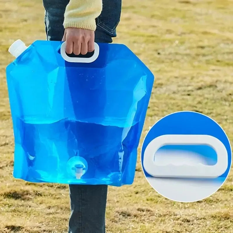 5L/10L Collapsible Camping Water Bag – Portable Folding Bucket