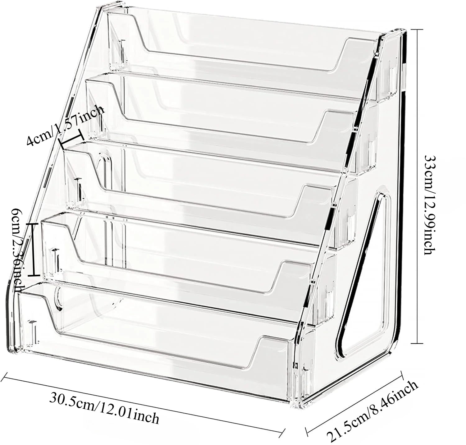 5-Tier Clear Acrylic Card Display Stand for Graded Sports Cards