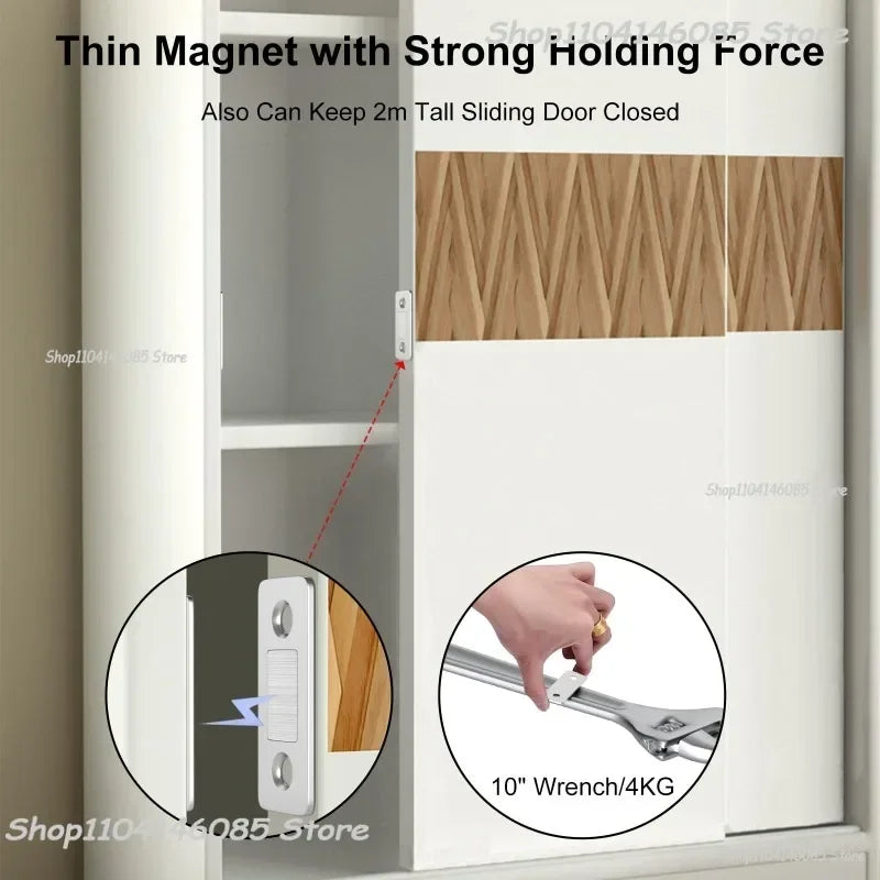 Door Magnet Self Adhesive Magnetic Cabinet Catches Invisible Magnets Door Stopper Patch Furniture Drawer Window Closer Latch Zpaxo