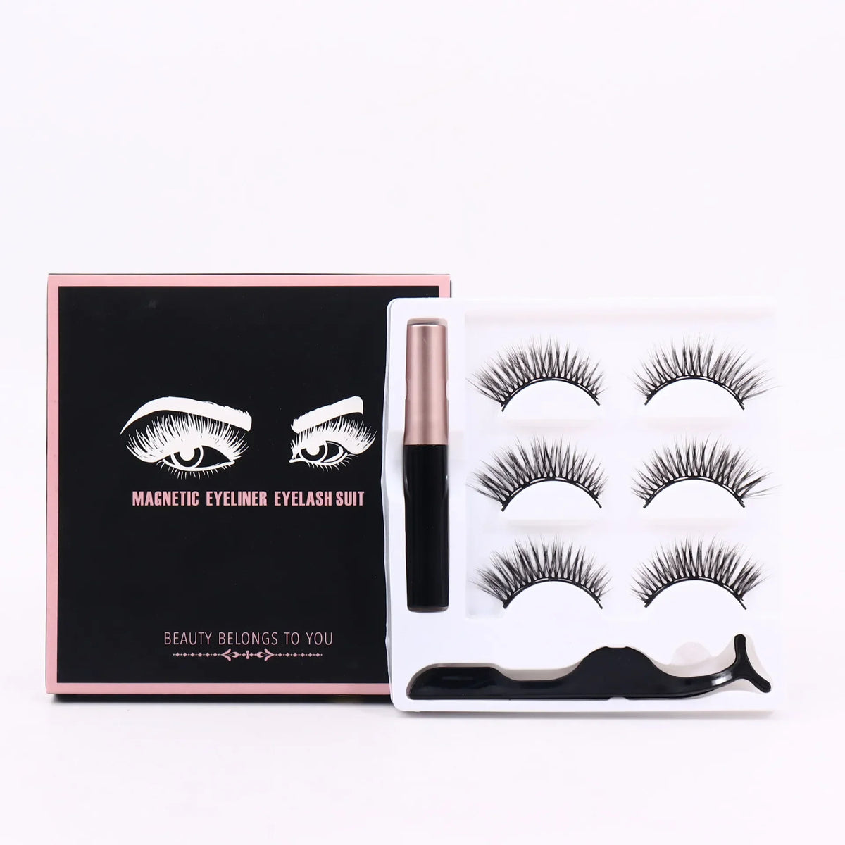Magnetic Eyelashes Set Full Strip 5/7/10 Pair Natural Cilia False Eyeliner Dramatic Volume Thick Synthetic Eye Lashes Makeup Zpaxo 3Pair 011
