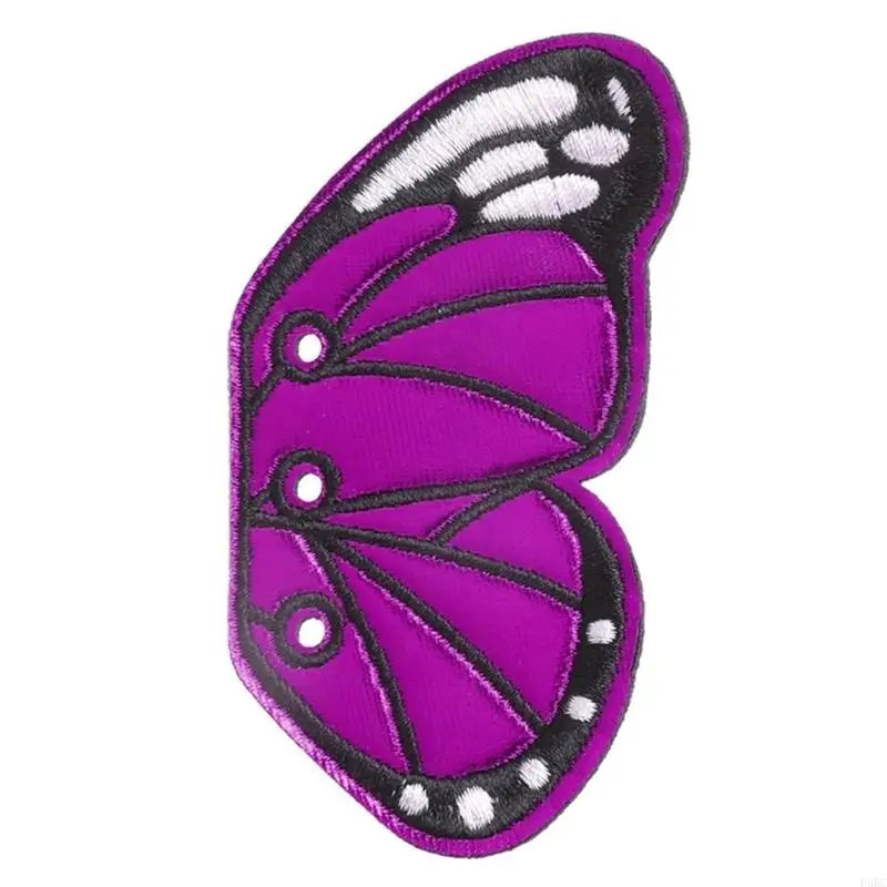 1 Pair Sewing Patches Iron On Patches Butterfly Wing Embroidery Patches for Bag Zpaxo