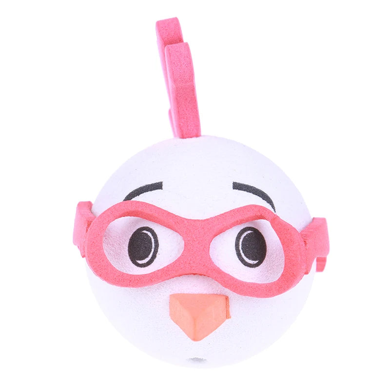 Cute Glasses Chicken Car Antenna Pen Topper Aerial EVA Ball Decor Toy