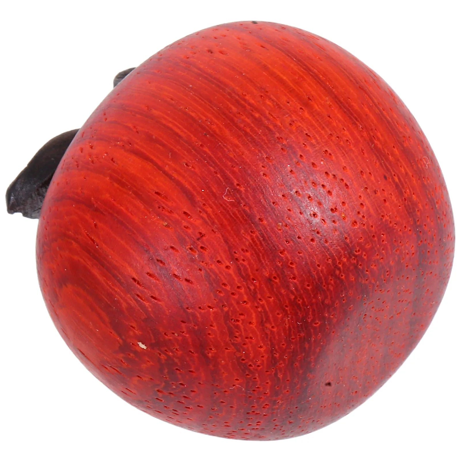 Red Sandalwood Wooden Apple Carved Small Faux Fruit Decorative