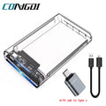2.5inch USB 3.0 HDD Enclosure SATA SSD Hard Drive Case with 5Gbps Transfer Speed Mobile External Hard Disk Box with Cable Zpaxo USB 3.0 to type c