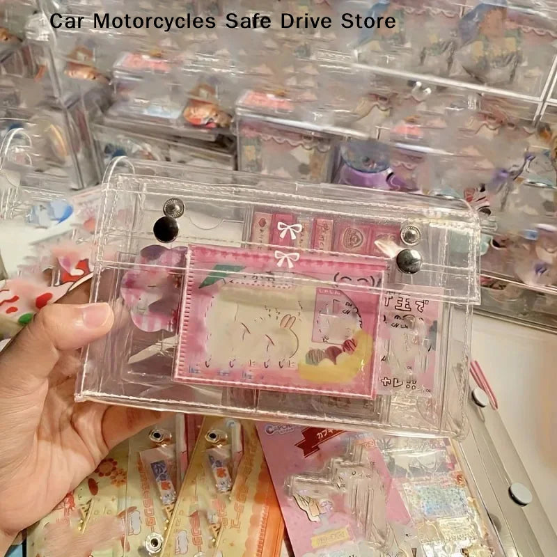 CMCute Bow 4-Layer PVC Transparent Makeup Bag Travel Toiletry