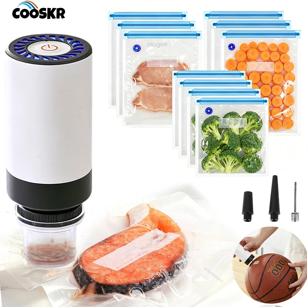 Mini Vacuum Sealer Food Machine Powerful Handheld Seal Meal Saver