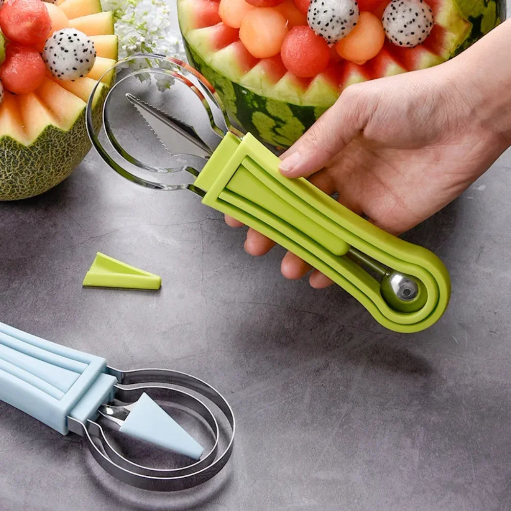 Three-in-one Fruit Slicer Suitable Slicing Scooping Carving Fruits It Zpaxo
