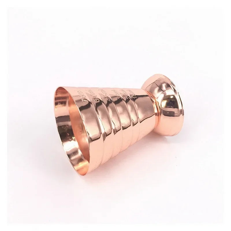 1pc 75ML Stainless Steel Measuring Cup Cocktail Tools Mixing Drink Accessories Three Scale Wine Measuring Cups For Home Party Zpaxo rose gold