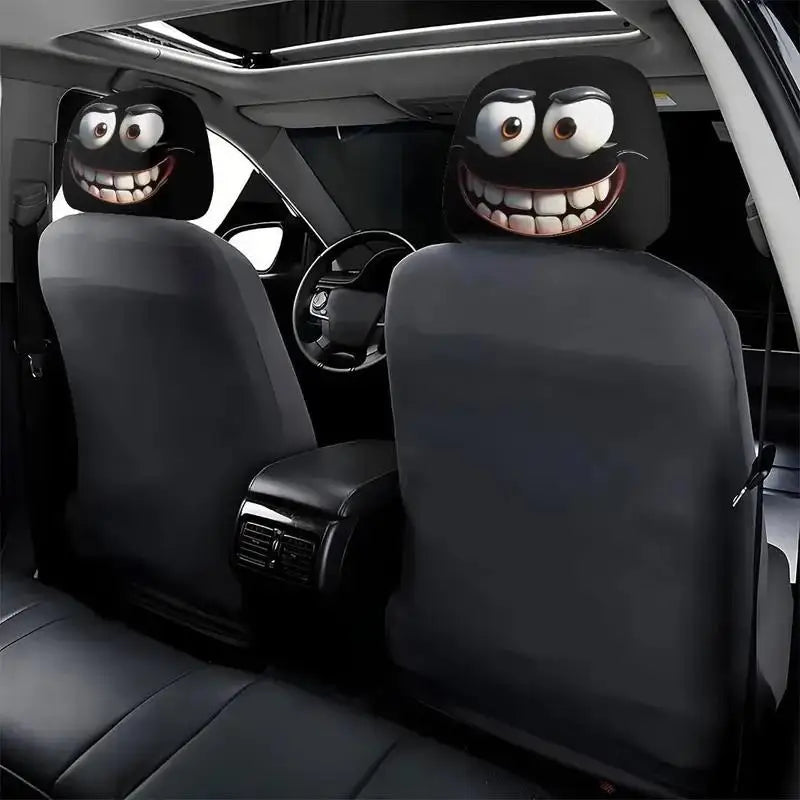 Funny Face Printed Car Pillowcase Soft Comfortable Decorative Cushion