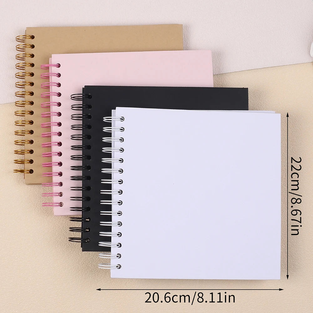 8 Inch Scrapbook Album 40 Pages Hardcover Kraft Paper Photo Album Scrap Book Memory Book for Famliy Wedding Anniversary Travel Zpaxo