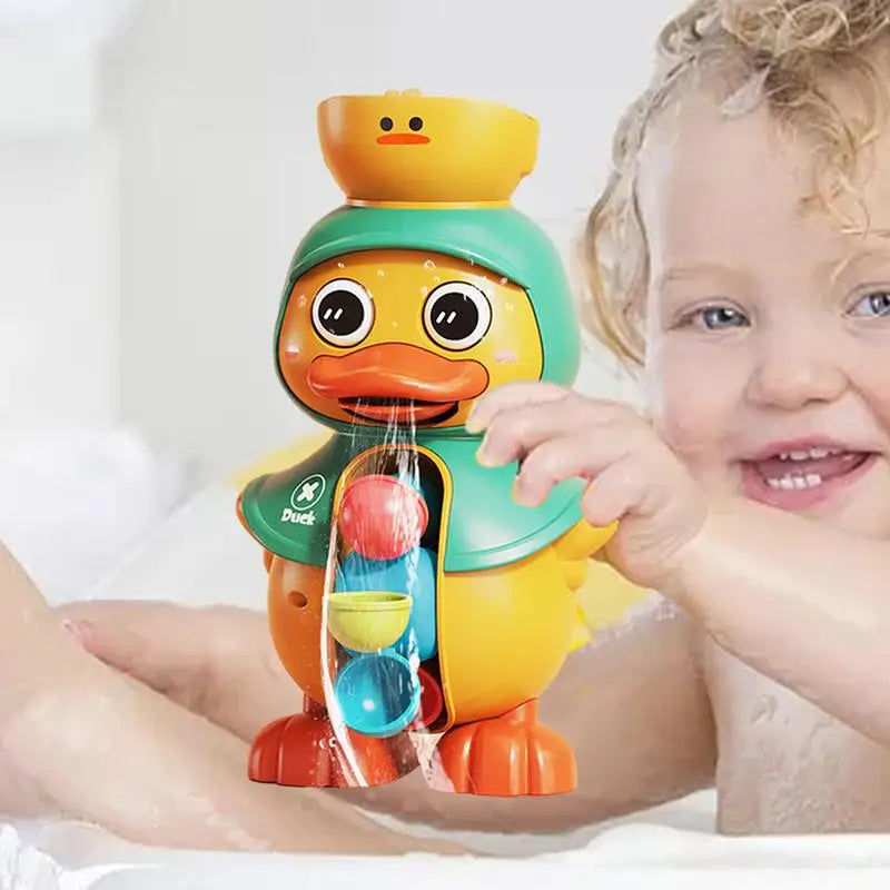Duck Bath Toy For Kid Toddler Duck Doll For Pool With Rotatable Waterwheel Interactive Shower Water Toy With Strong Suction Cups Zpaxo