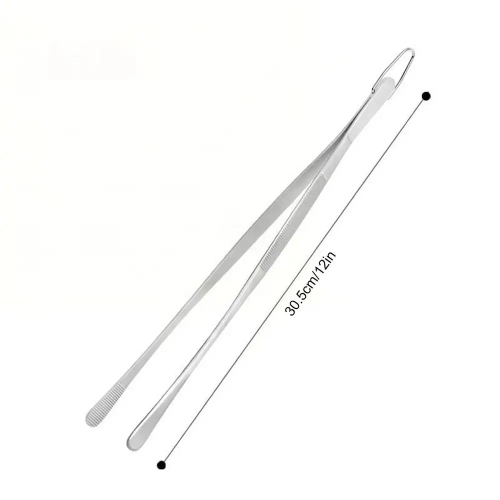 Stainless Steel Kitchen Tongs – Non-Slip BBQ & Cooking Tongs Cooking Tongs Zpaxo round mouth