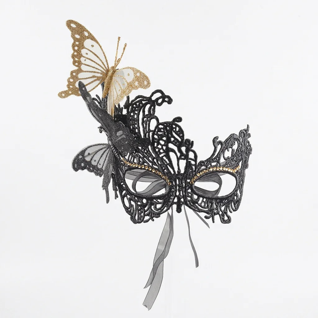 Butterfly Lace Half Face Mask – Masquerade & Cosplay