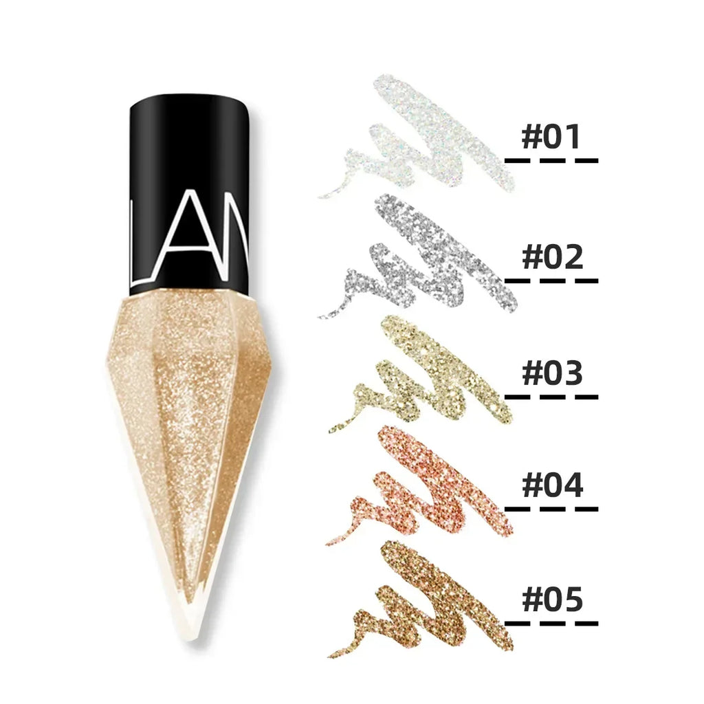 Shiny Eye Liners Pigment Silver Rose Gold Liquid Glitter Eyeshadow