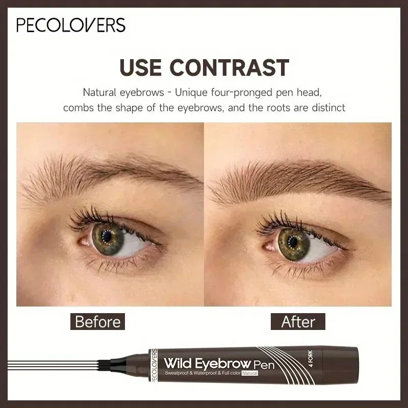 Waterproof Eyebrow Pen Smooth Non-dyeing Four-pronged Liquid Zpaxo