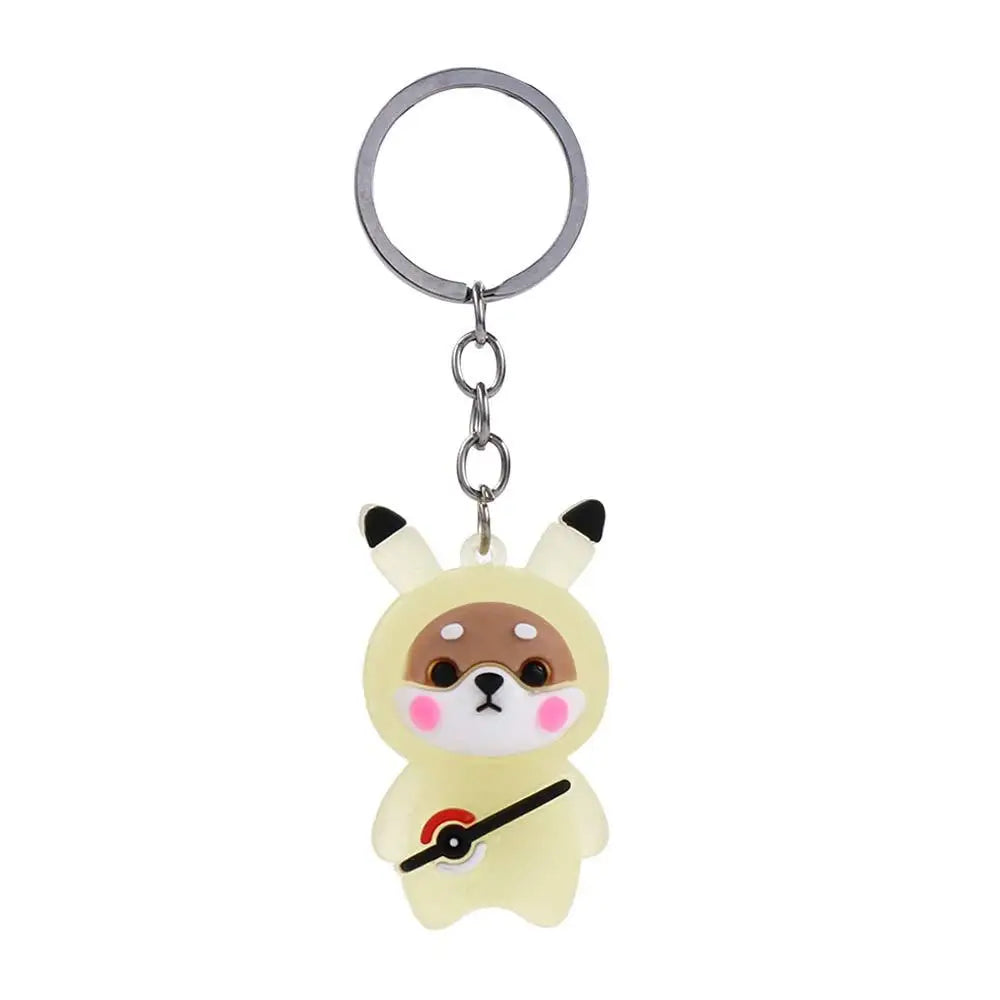 Boy Girl Gift Doll Bear Pendant Bag Key Chain Shoulder Bag Keychain Flashing Light Keychain Doll Pendant Key Rings Zpaxo yellow