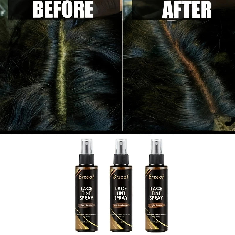 100ml Lace Melting Spray And Lace tint spray For Lace Wigs,Glueless,Natural Finishing Hold Dyed wig care spray for Women & Men Zpaxo