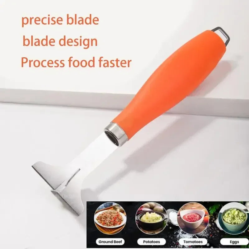 Meat Chopper – Non-Slip Stainless Steel Ground Beef Tool Meat Chopper Tool Zpaxo