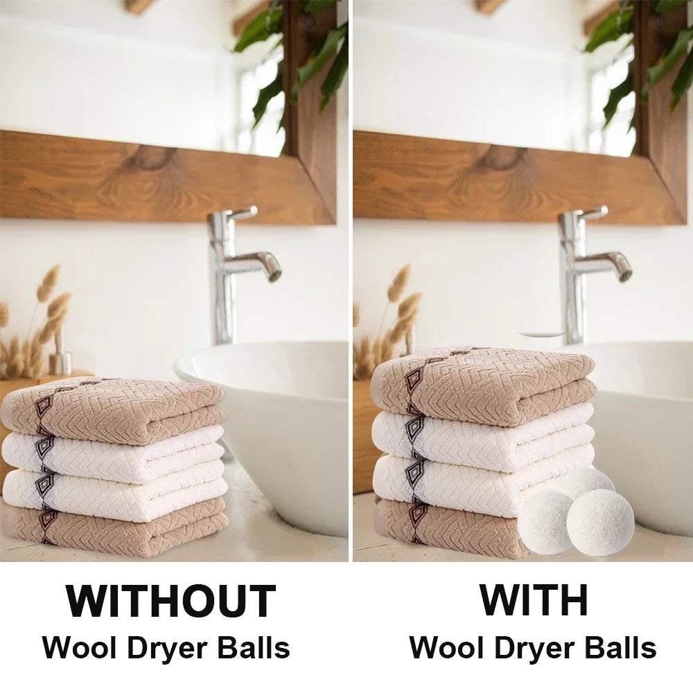 Reusable Wool Dryer Balls Clothes Softener Laundry Fleece Ball Home