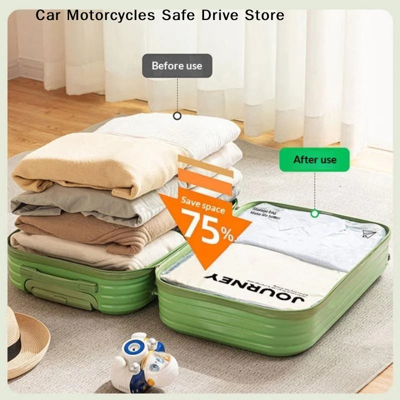 No Pump Required Hand Roll Vacuum Storage Bags Reusable Space Saving