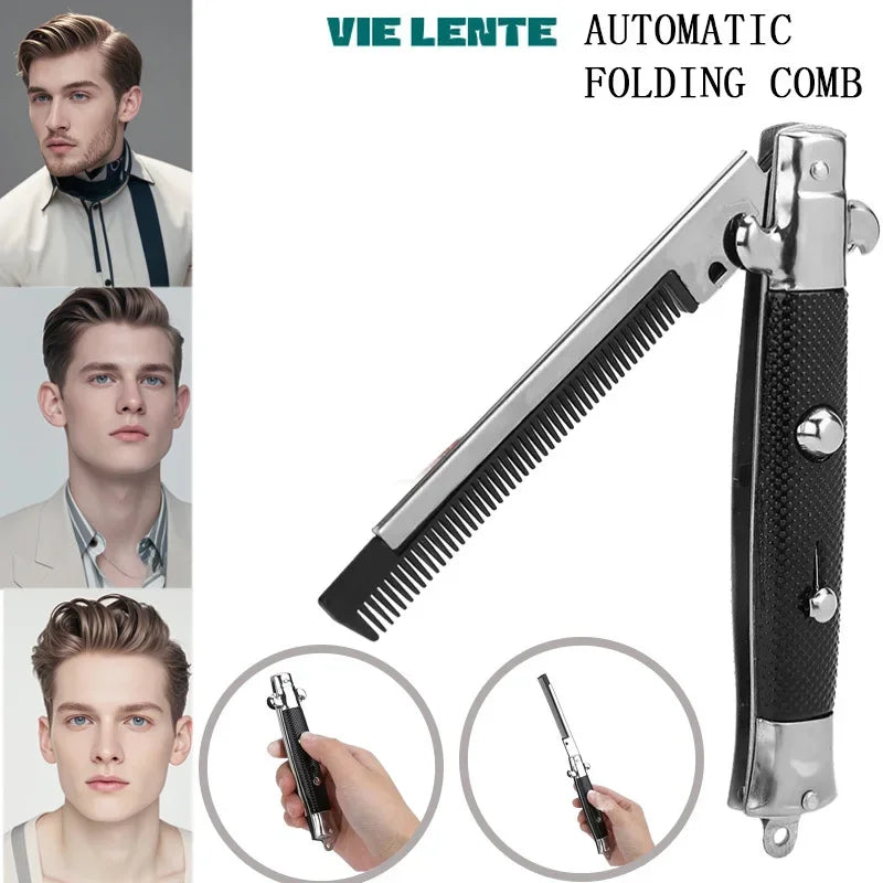 Folding Spring Comb Automatic Combs Foldable Knife Brushes Hair Trimmer Comb Brush Accessories Butterfly Mens Pocket Knife Comb Zpaxo