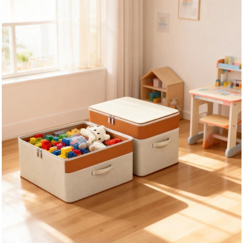 Jumbo Foldable Storage Bin Polyester Organizer-extra Large Dustproof