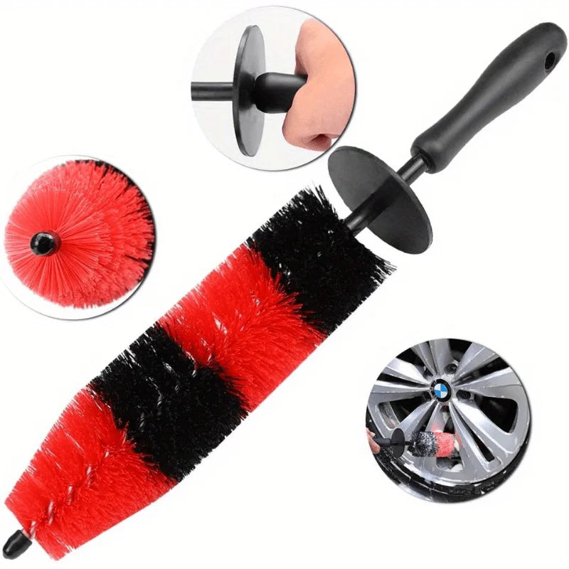 uto Wheel Long Soft Cleaning Brush Car Wheel Brush Rim Tire Detailing Brush Car cleaning for Wheels Rims Exhaust Vehicle Engine Zpaxo