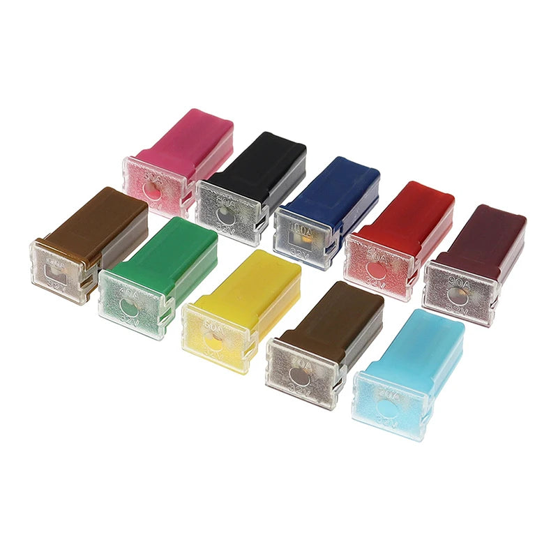 5pc Mini Square Automotive Fuse Set 20A–60A + Storage Box