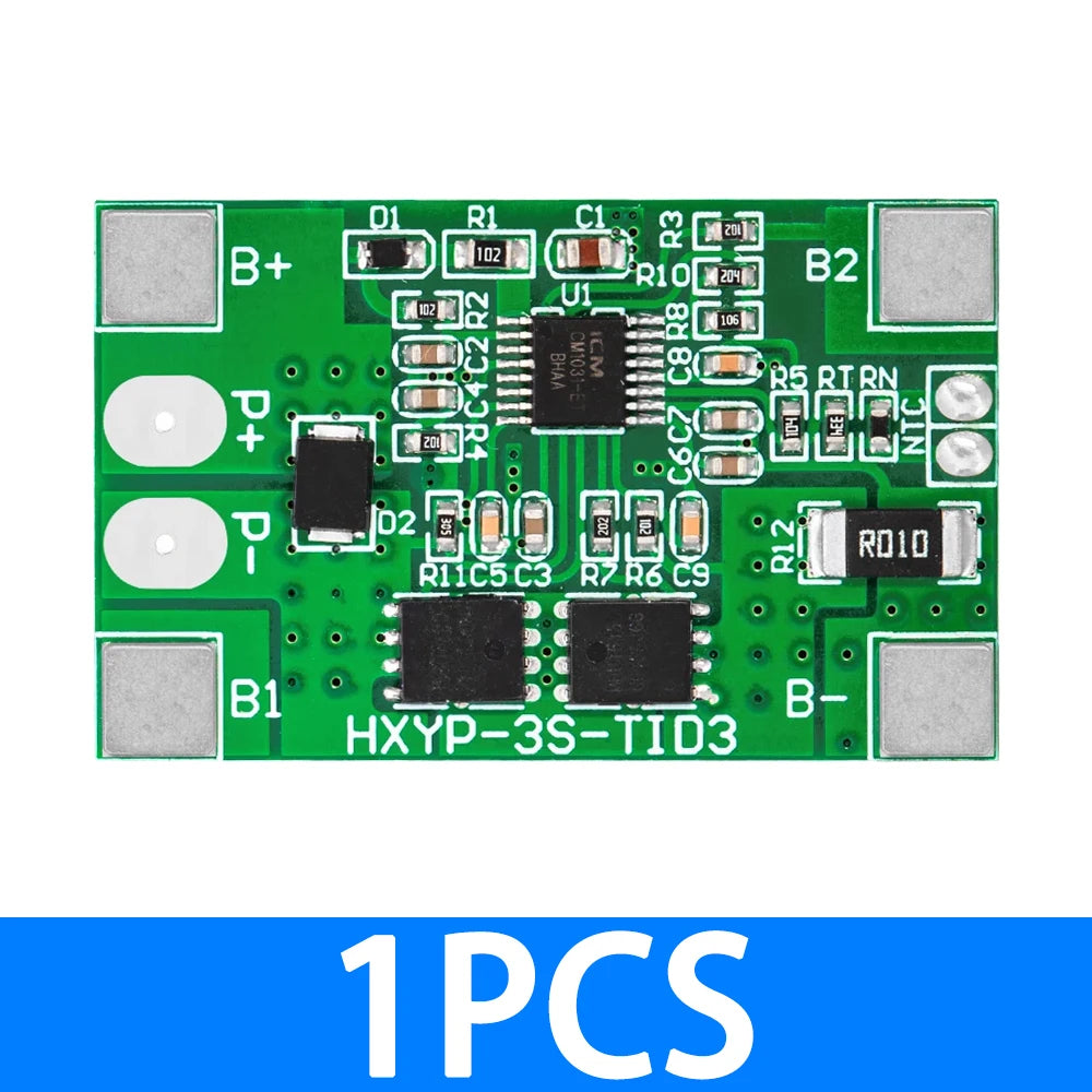 3S 12 6V Li-ion BMS Protection Board 10A Triple Overcharge Zpaxo 1pcs