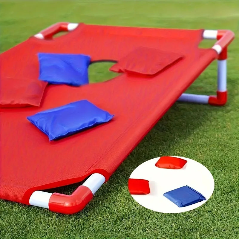 Portable Foldable Cornhole Game Red Blue Durable Bean Bag Toss Beach