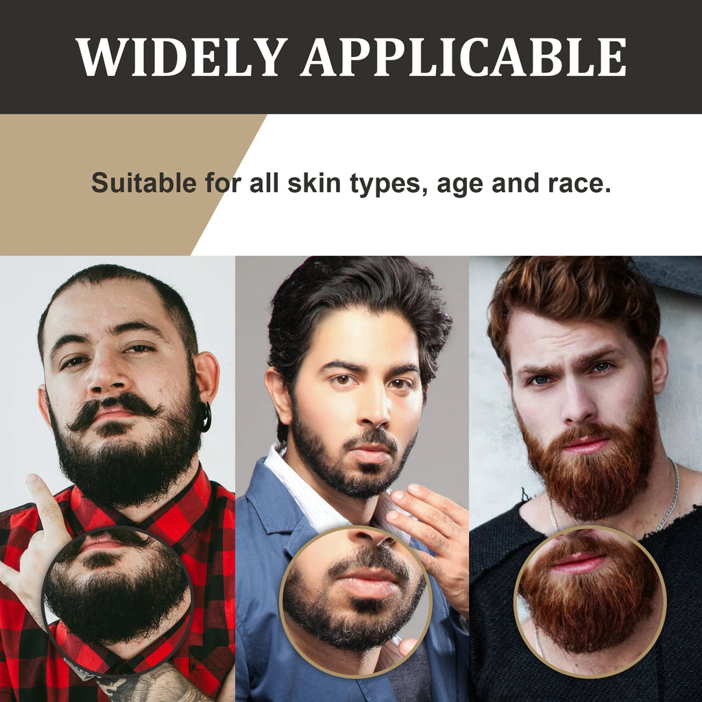 30ml Facial Hair Beard Growth Oil Serum For Men's Thick Soft Smooth Beard Oil Natural Moisturizing Beard Grooming Oil Beard Care Zpaxo