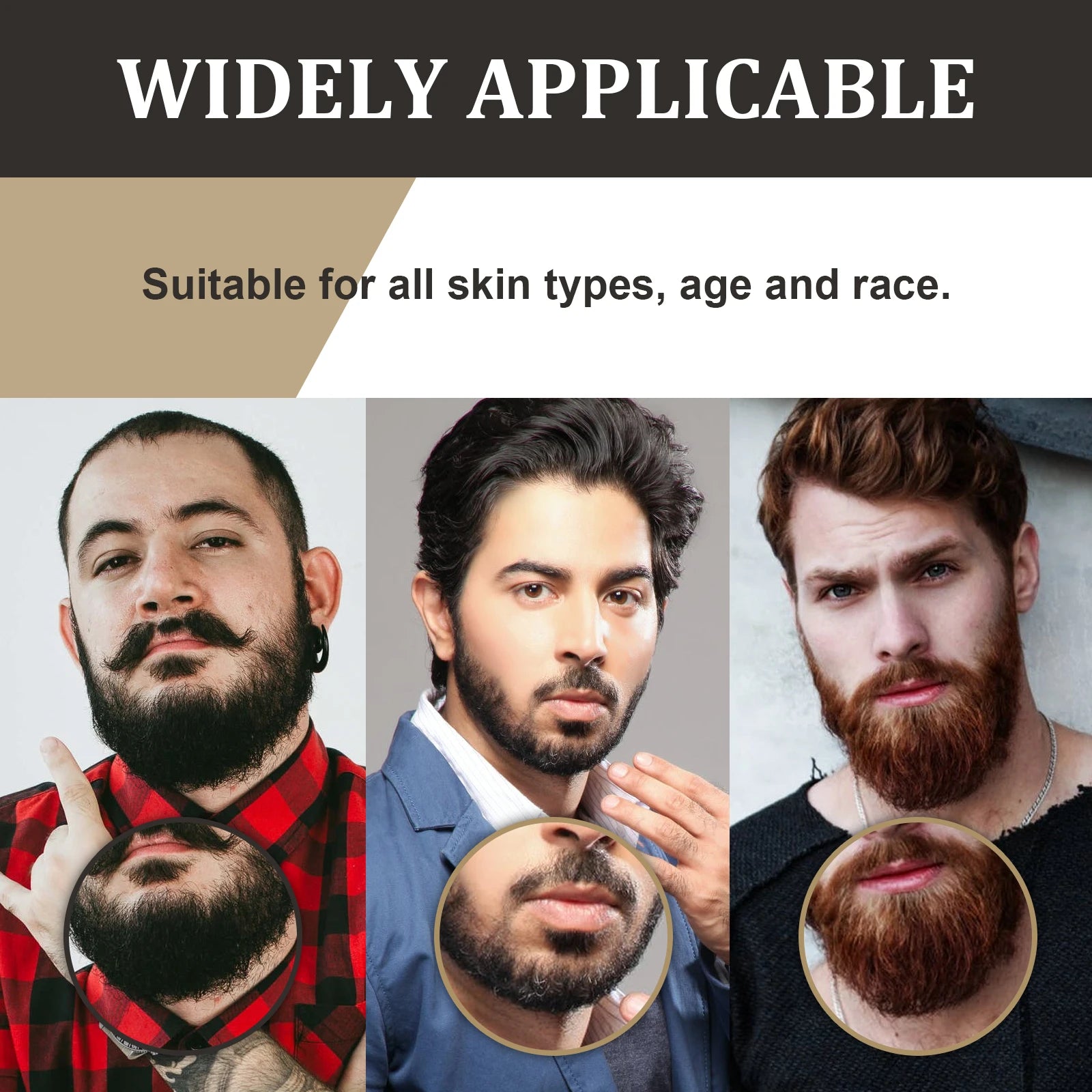 30ml Facial Hair Beard Growth Oil Serum For Men's Thick Soft Smooth Beard Oil Natural Moisturizing Beard Grooming Oil Beard Care Zpaxo