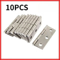 10pcs Stainless Steel Door Hinges Cabinet Doors Windows Wooden Box Flat Hinge Home Furniture Hardware Accessories Zpaxo 10PCS