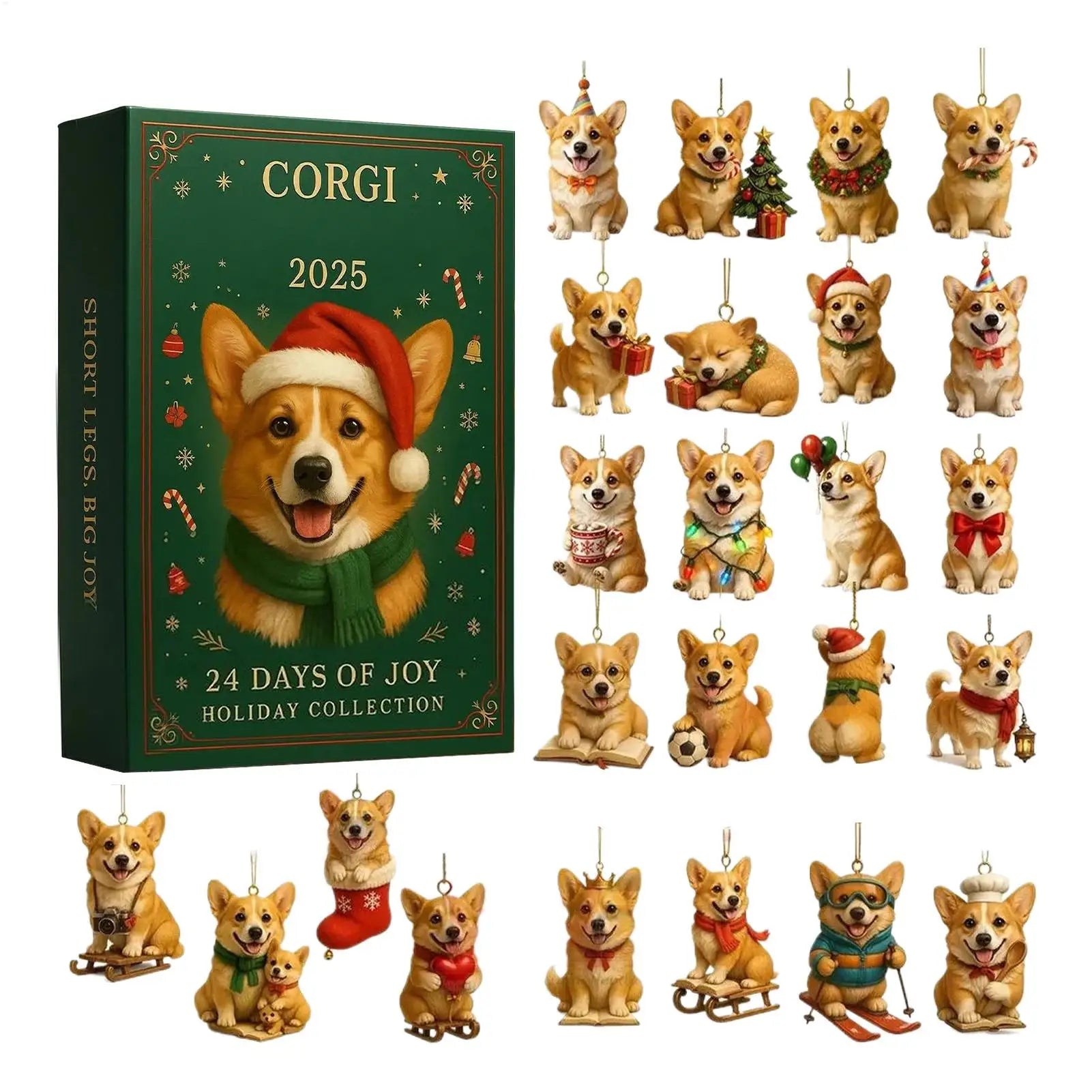 2D Acrylic Puppy Advent Calendar 24 Days Christmas Countdown 2025
