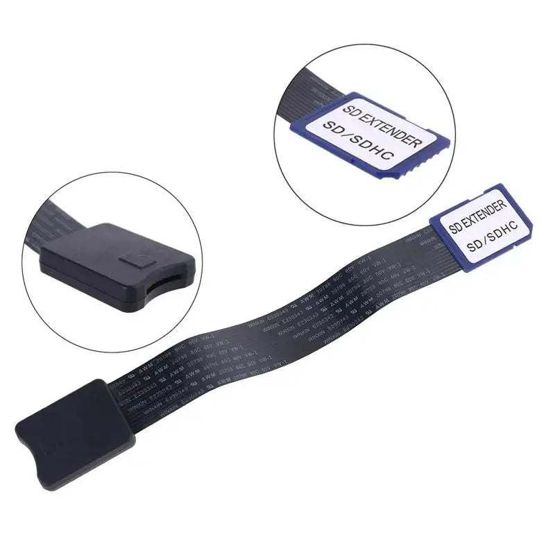 652F to Card Extension Cable Standard SDHC Memory Card Male to Female Extension Soft Flat FPC Cable Extender Zpaxo Black Other CN