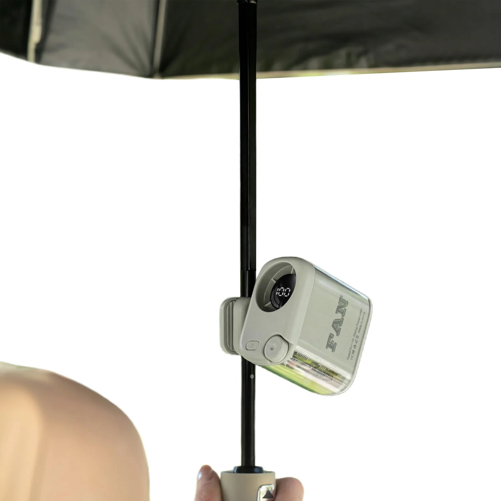 Wearable Waist Fan 100 Speeds Adjustable 1800mAh Battery Built in Colorful Lighting for Travel Outdoor Office Women Men Gifts Zpaxo